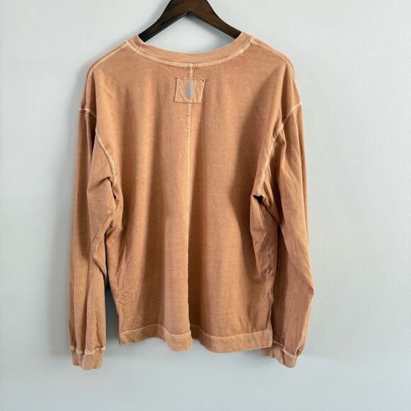 Free People Movement | Womens Hustle Layer Caramel Tan Camel Long Sleeve Top Tee - Picture 5 of 11